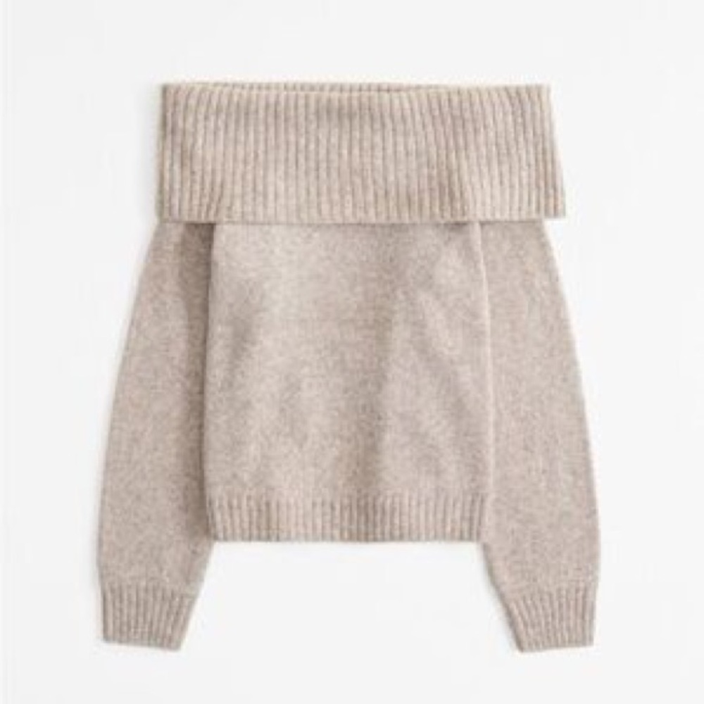Abercrombie & Fitch off the shoulder knit sweater Large - Picture 2 of 5